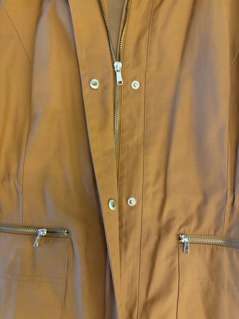 Cole Haan Women's Hooded Jacket in Camel Brown - Picture 4 of 6
